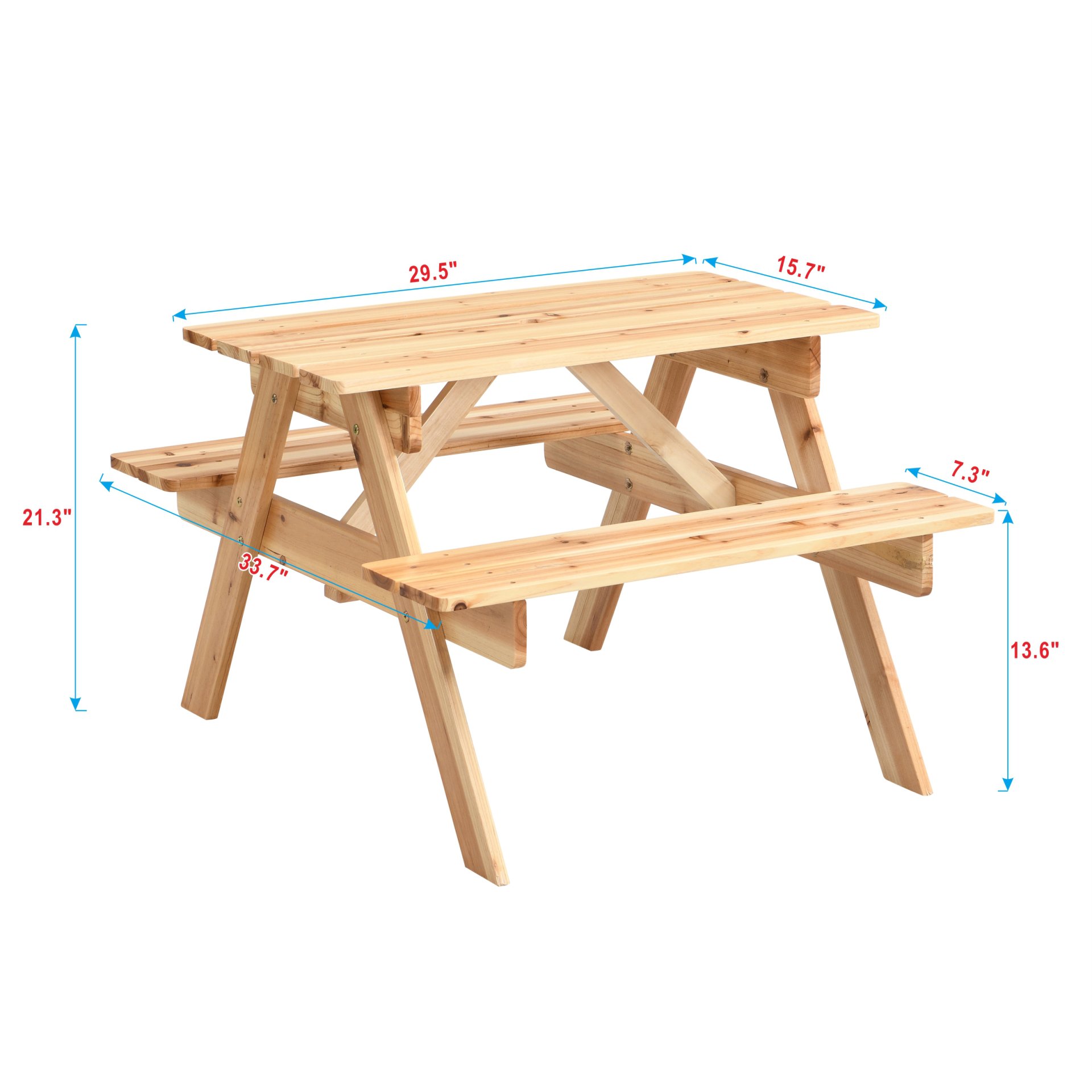 Wood Children's Dining Table And Chair Set For Play Reading And Snacks - Natural - Image 3