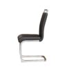 Dining Chairs Set, Kitchen Modern Metal Chairs With Padded Seat High Back And Sturdy Chrome Legs, Chairs For Dining Room (Set of 4) - Black - Image 11