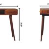 Curved Writing Desk - Chestnut - Image 13