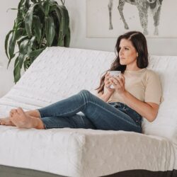 12” King Gel Memory Foam Mattress - White / Dark Gray