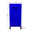 4 Drawers Multifunctional Tool Cart With Wheels - Blue - Image 18