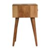 Inlay - Mini Bone Bedside Table - Brown Oak - Image 7