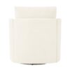 360° Swivel Chair With Upholstered Curved Design - Beige - Image 15