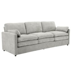 Cozy Upholstered 3 Seater Sofa Oversized Comfy Cloud Sofa Double Cushion 3 Seater Sofa Plush Cushion Sofa Couch For Living Room - Light Gray