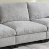 Sectional With Bluetooth Speaker Comfy Cloud Couch Set With Drop Down Table Cup Holders, USB Charger Storage Armrest Wide Seat Sofa - Gray - Image 8