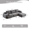 Compressed Sofa, Large Sectional Couches For Living Room - Gray - Image 3