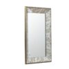 Antique Rectangle Mirror With Floral Accents, Mirrored Display Tray, Hanging Wall Mirror - Silver - Image 3