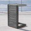 C Shaped Outdoor Table With Aluminum Frame - Gray - Image 9