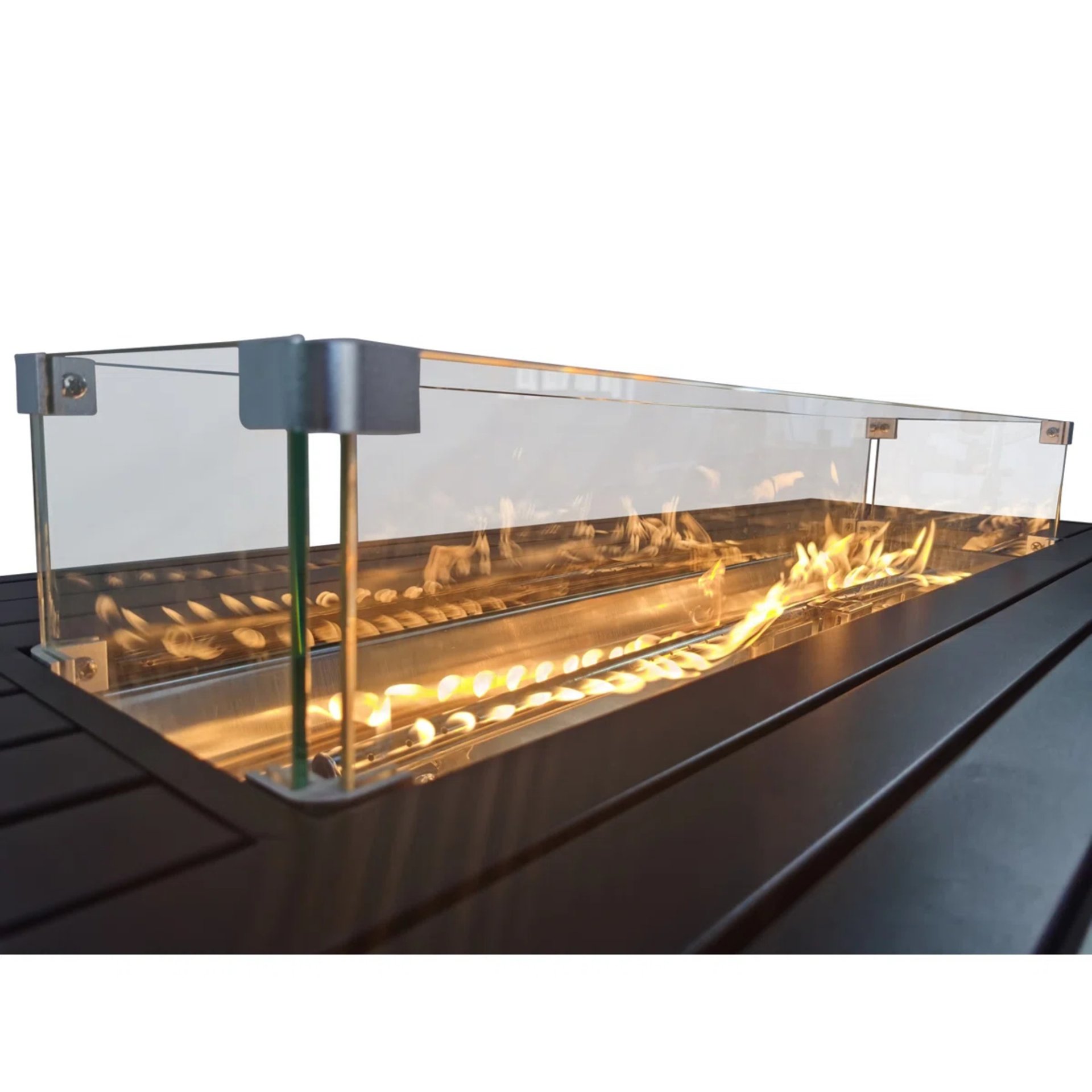 Propane Fire Pit Table With Cover - Black - Image 7