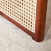 Style Dining Table With Imitation Rattan Design For Dining Room Living Room Office - Walnut - Image 8