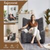 Bean Bag Chair, Lazy Floor Sofa Couch - Gray - Image 9