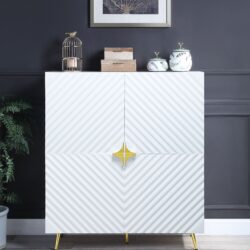 Gaines - High Gloss Accent Cabinet - White
