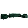 Sophisticated Corduroy Sofa Set With Soft Cushions For Living Rooms And Home Theaters - Green - Image 17