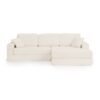 Modern Minimalist Corduroy L Shaped Modular Sectional Sofa Bed Foam Interior - Beige - Image 16