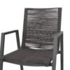 Outdoor Modern Aluminum Dining Chair With Rope Seat (Set of 2) - Gray / Dark Gray - Image 10