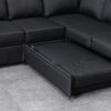 Sectional Sofa Bed - Black - Image 5