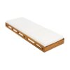 Premium Acacia Wood Lounge Chaise Set With Water Resistant Cushions, Adjustable Recline - Cream / Teak - Image 14