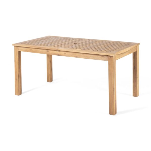 Outdoor Expandable Dining Table With Square Legs - Natural