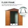 Metal Storage Shed Appealing Horizontal Siding In Woodgrain With Coffee Trim To Complement - Light Brown - Image 8