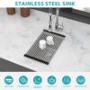 12" Undermount Kitchen Sink, Deep Single Bowl - Brushed Nickel - Image 8