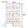 4 Pack Metal Garden Trellis Rustproof Trellis For Climbing Plants Outdoor Flower Support - Brown - Image 3