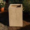 Handmade Travertine Planter Box, Magnesium Oxide - Antique Brown - Image 9