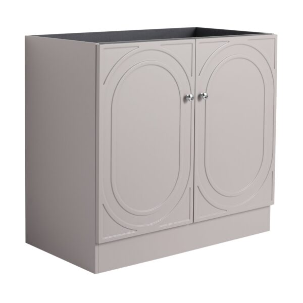 Modern Freestanding Bathroom Vanity With Soft Close Cabinet Doors, Excluding Sink - Khaki