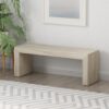 Acacia Wood Dining Bench - Light Gray Oak - Image 4