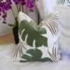 Autumn Vibes Leaf Accent Pillow With Matching Back - Green - Image 7
