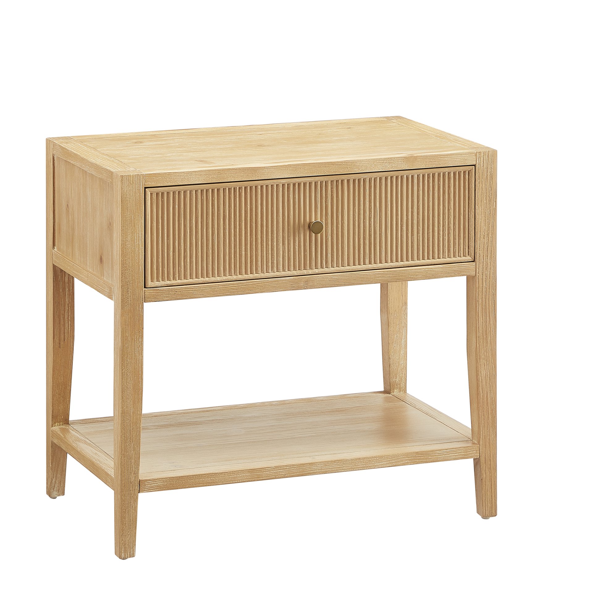 Fleur - 1 Drawer Nightstand With Reeded Front - Natural - Image 11