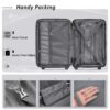 Expanable Spinner Wheel 2 Piece Luggage Set ABS Lightweight Suitcase With Tsa Lock 20" / 28" - Blue - Image 3