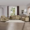 Warm And Cozy Home Theater Style Sofa Set With Soft Cushions - Tan - Image 2