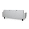 Jenny - Contemporary Tufted Fabric 3 Seater Sofa - Light Gray - Image 5