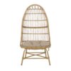 Outdoor Accent Chair With Basket Shape - Light Brown - Image 6