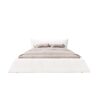 King Size Platform Bed With Special-Shaped Headboard - Cream - Image 7