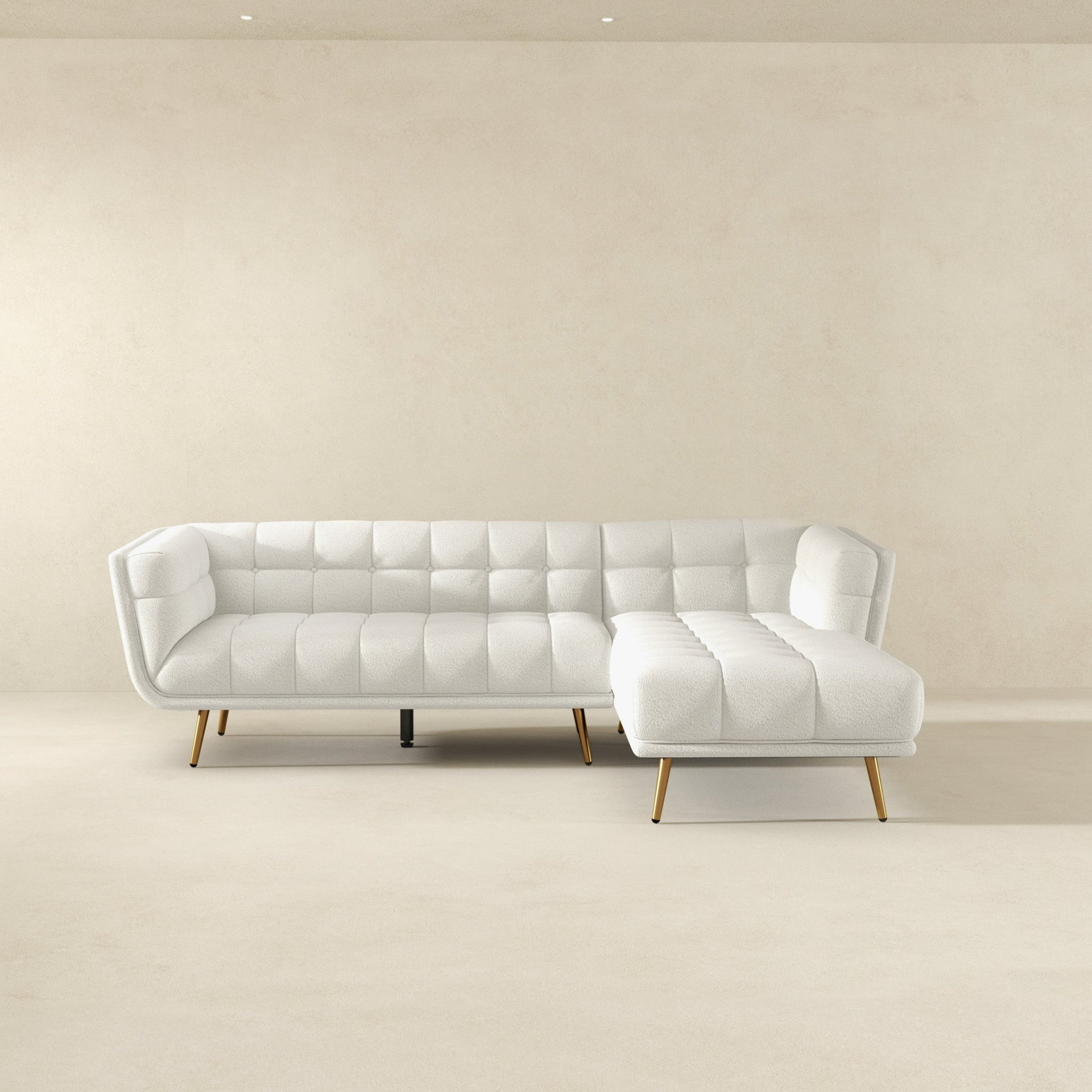 Addison - Right Sectional Sofa - Cream - Image 4