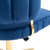 Modern Home Office Desk Chair With Adjustable Height And Swivel Wheels - Navy - Image 21