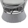 Modern Silver Swivel Wicker Lounge Chair With Xianrattan And Iron Frame, Stylish Round Design - Silver Gray - Image 13