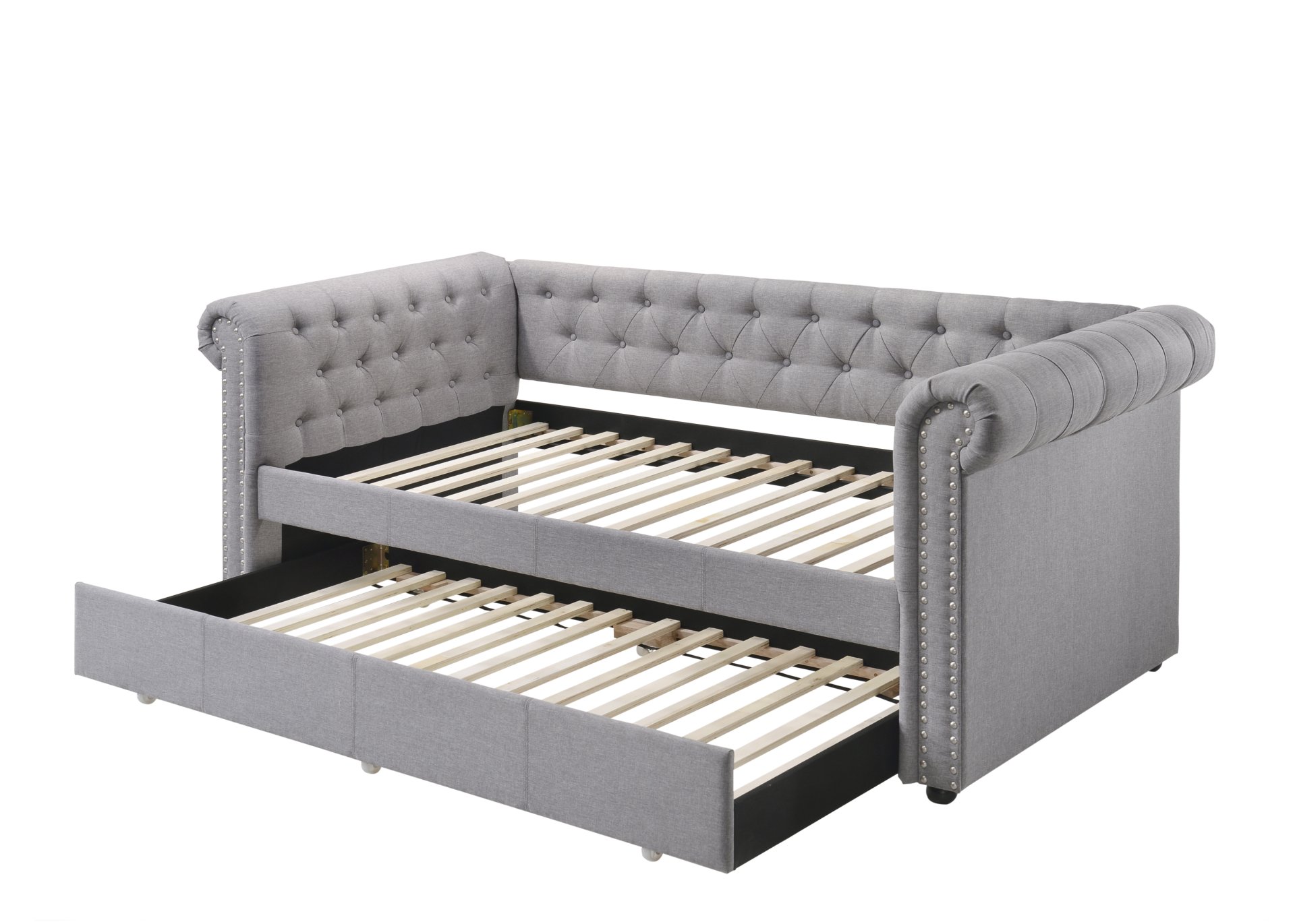 Justice - Twin Daybed With Trundle - Smoke Gray - Image 8