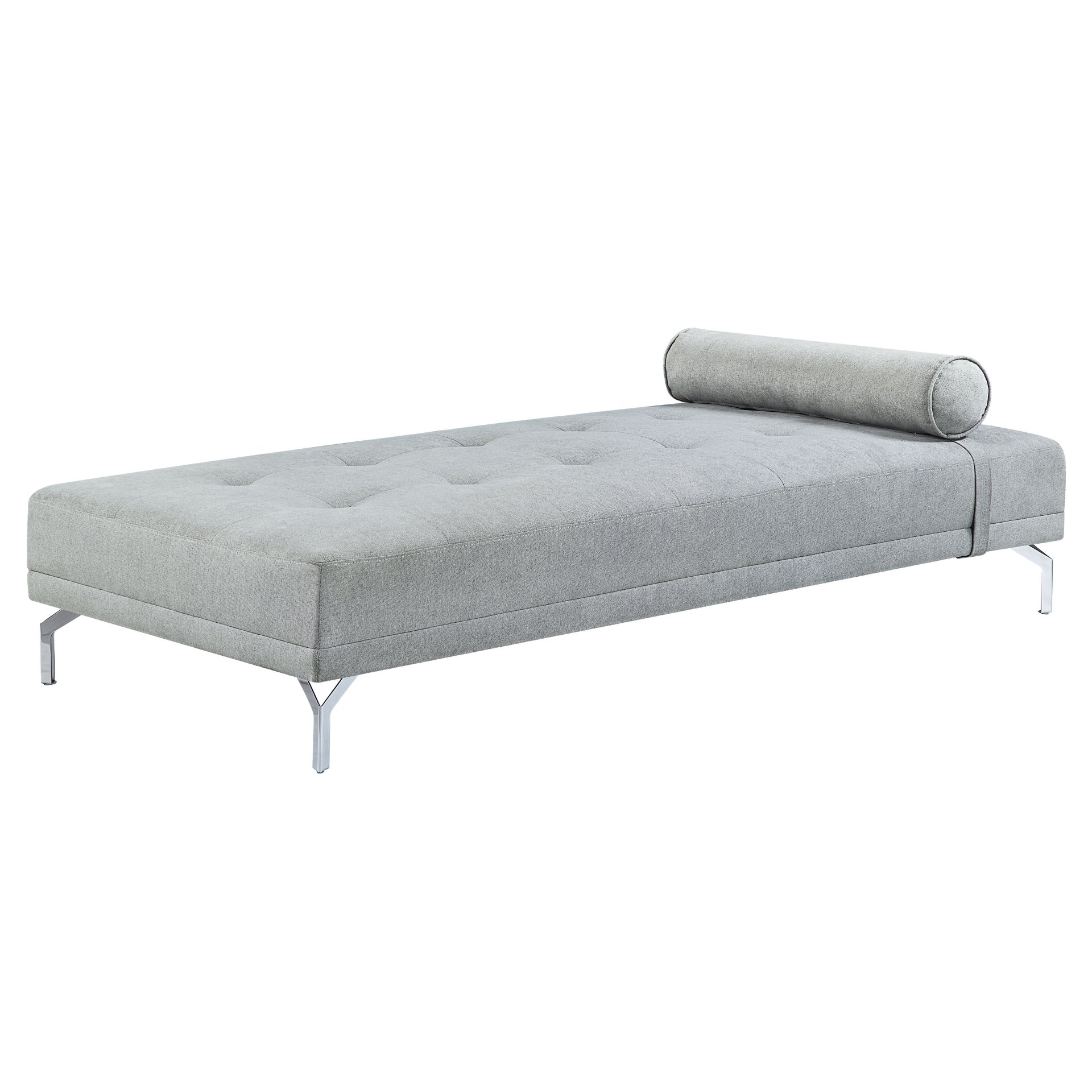 Quenti - Velvet Sofa Bed With Pillow - Gray - Image 5