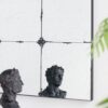 Traditional Decor Style Antique Glass Panel Mirror, Wall Mirror For Bathroom Entryway Console Lean Against Wall - Black - Image 9