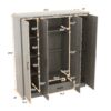 4 Door Wardrobe With 1 Drawer - Gray - Image 10