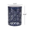 Outdoor, Metal End Table, Large - Navy Blue - Image 3