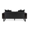 Contemporary Oversized Loveseat Upholstery And Accent Pillows - Black - Image 10