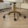 Modern Home Office Desk Chair With Wheels, Swivel, Height Adjustable - Beige - Image 13