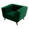 Addison - Lounge Chair Dark - Brown / Dark Green - Image 4