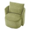 360° Swivel Chair, Accent Barrel Armchair, Upholstered With Curved Design - Green - Image 13