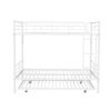 Full Over Full Metal Bunk Bed With Trundle - White - Image 11