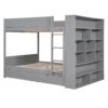 Full Over Full Bunk Bed With 2 Drawers And Multi-Layer Cabinet - Gray - Image 3