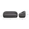 Willow - Upholstered Patio Deep Seating Sofa - Graphite Gray / Black - Image 10